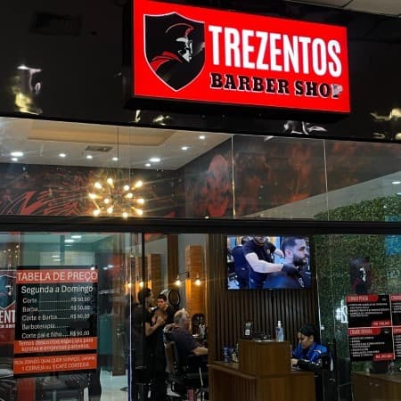 Logo da loja trezentos barber shop