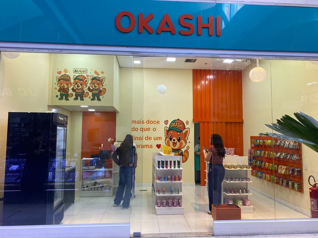 Logo da loja okashi doces