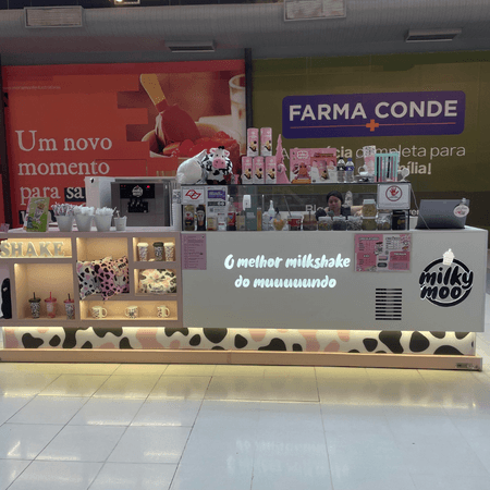 Imagem de interna da loja milky moo quiosque